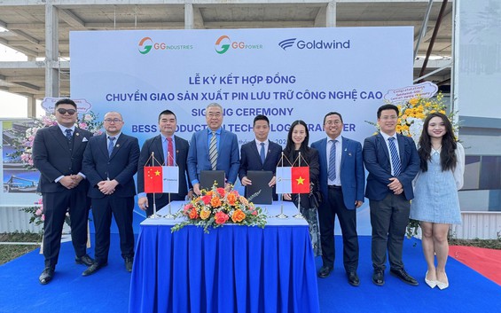 GG Industries ký hợp đồng nhận chuyển giao công nghệ sản xuất hệ thống pin lưu trữ năng lượng (BESS) với Tập đoàn Goldwind