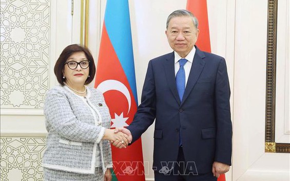 Tổng Bí thư Tô Lâm hội kiến Chủ tịch Quốc hội Azerbaijan