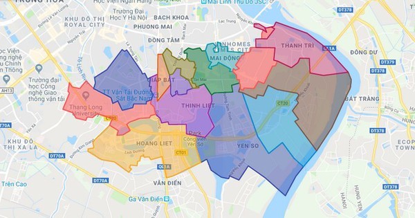 Toàn cảnh Quận Hoàng Mai, Hà Nội, nơi có Ngõ 204 Giải Phóng